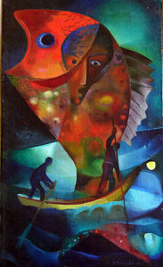 Đorđije-Bato-Pravilović-Ribar-ulje-na-platnu